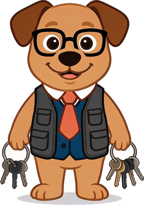 Buddy holding a set of keys